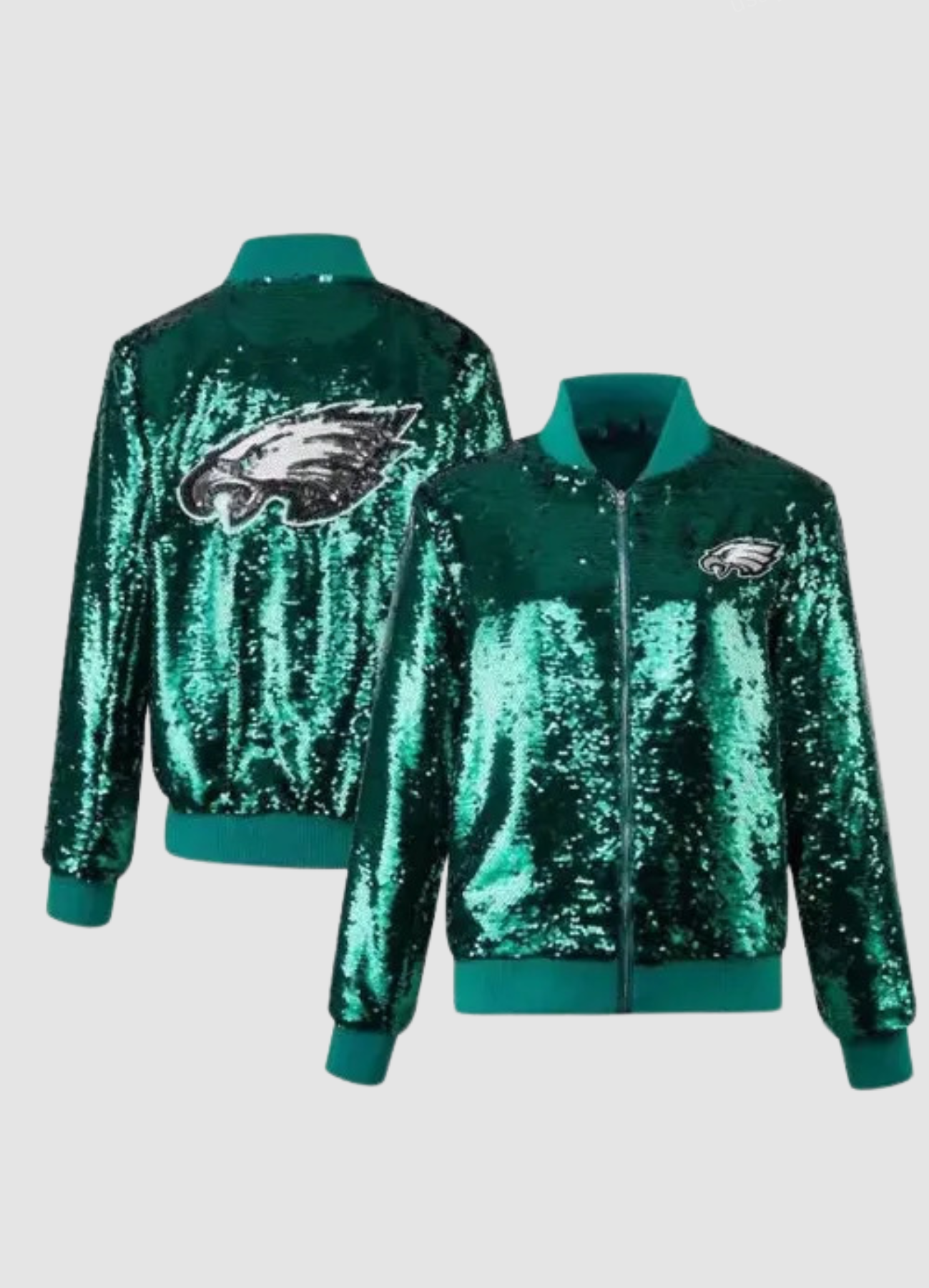 NFL Green Philadelphia Eagles Sequin Jacket Philadelphia Eagles Sequin Jacket