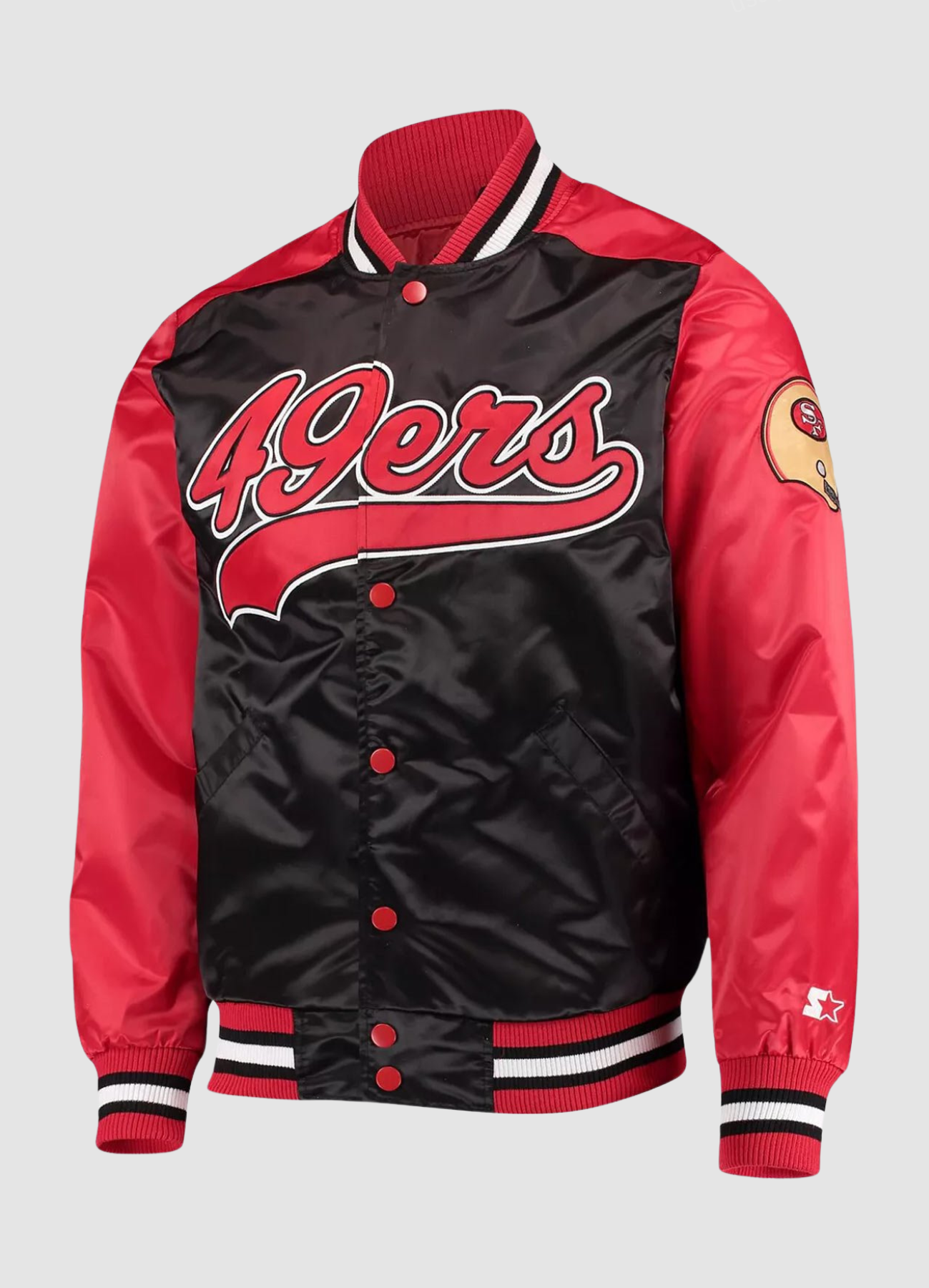 NFL The Tradition II San Francisco 49ers Black and Red Jacket Tradition II Jacket