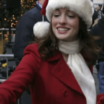 Anne Hathaway Christmas Coat