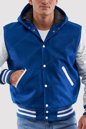 Royal Hoodie Varsity Jacket