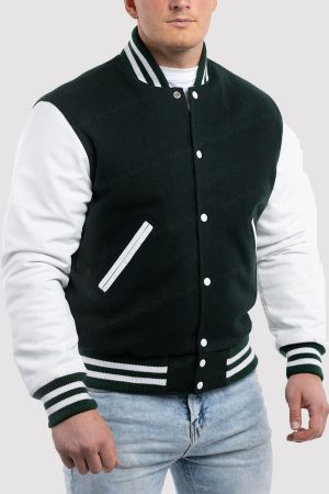 Dark Green Varsity Jacket