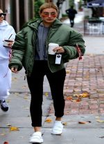 Hailey Bieber Green Jacket