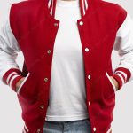 Red Wool Varsity Jacket