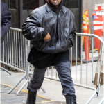 Kanye West Black Leather Jacket