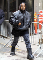 Kanye West Black Leather Jacket