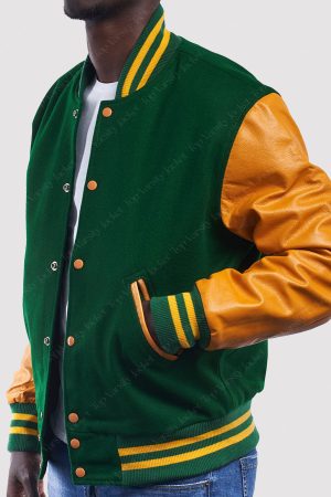 Green Wool Varsity Jacket