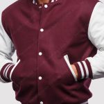 Maroon Wool Varsity Jacket