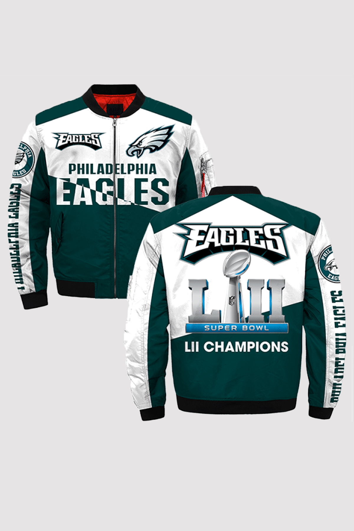 NFL Philadelphia Eagles Printful 3D Bomber Jacket Philadelphia Eagles Jacket