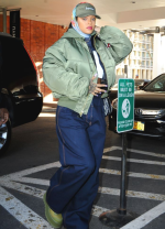 Rihanna Hooded Green Jacket