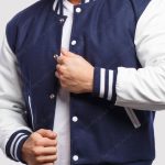 Blue and White Varsity Jacket