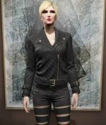Female Protagonist GTA 6 Black Quilted Jacket - Image 2