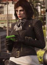 Female Protagonist GTA 6 Black Quilted Jacket