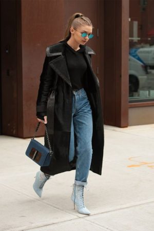 Gigi Hadid Black Coat