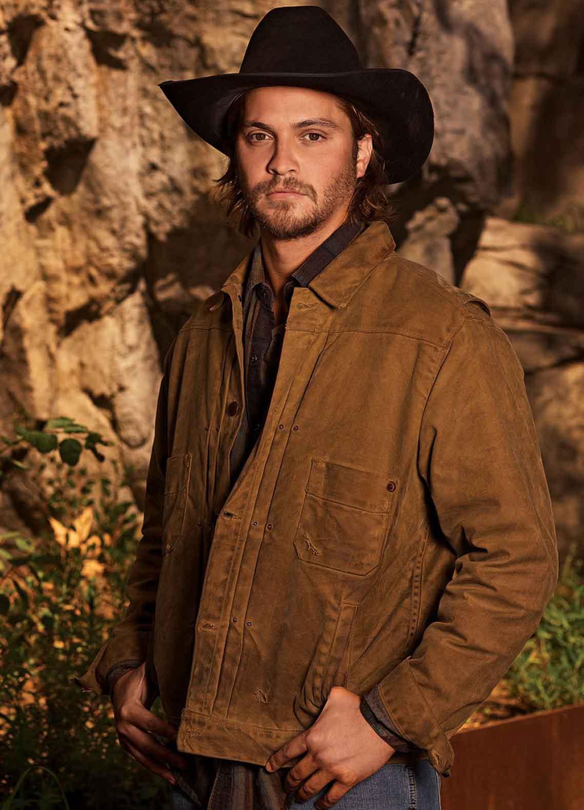 kayce-dutton-yellowstone-luke-grimes-waxed-cotton-jacket-6 Kayce Dutton Waxed Jacket