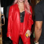 Lottie Moss Leather Coat