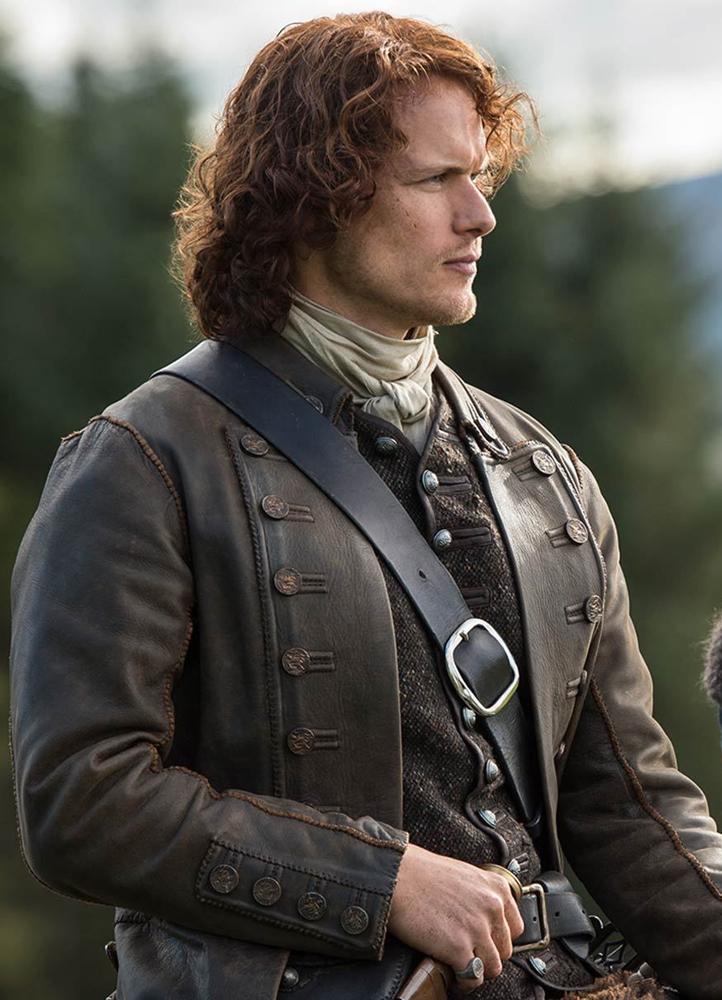sam-heughan-outlander-jamie-fraser-leather-coat-2 Jamie Fraser Leather Coat