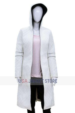 Sylvia Hoeks Leather Coat