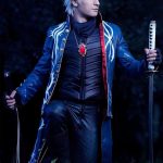 Vergil Blue Leather Coat