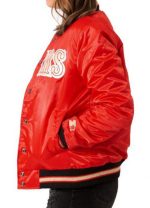 Women’s Starter San Francisco 49ers Red Satin Jacket - Image 2