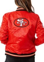 Women’s Starter San Francisco 49ers Red Satin Jacket - Image 3