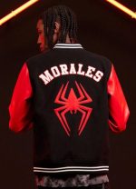 Across The Spider-Verse Miles Morales Varsity Jacket - Image 2