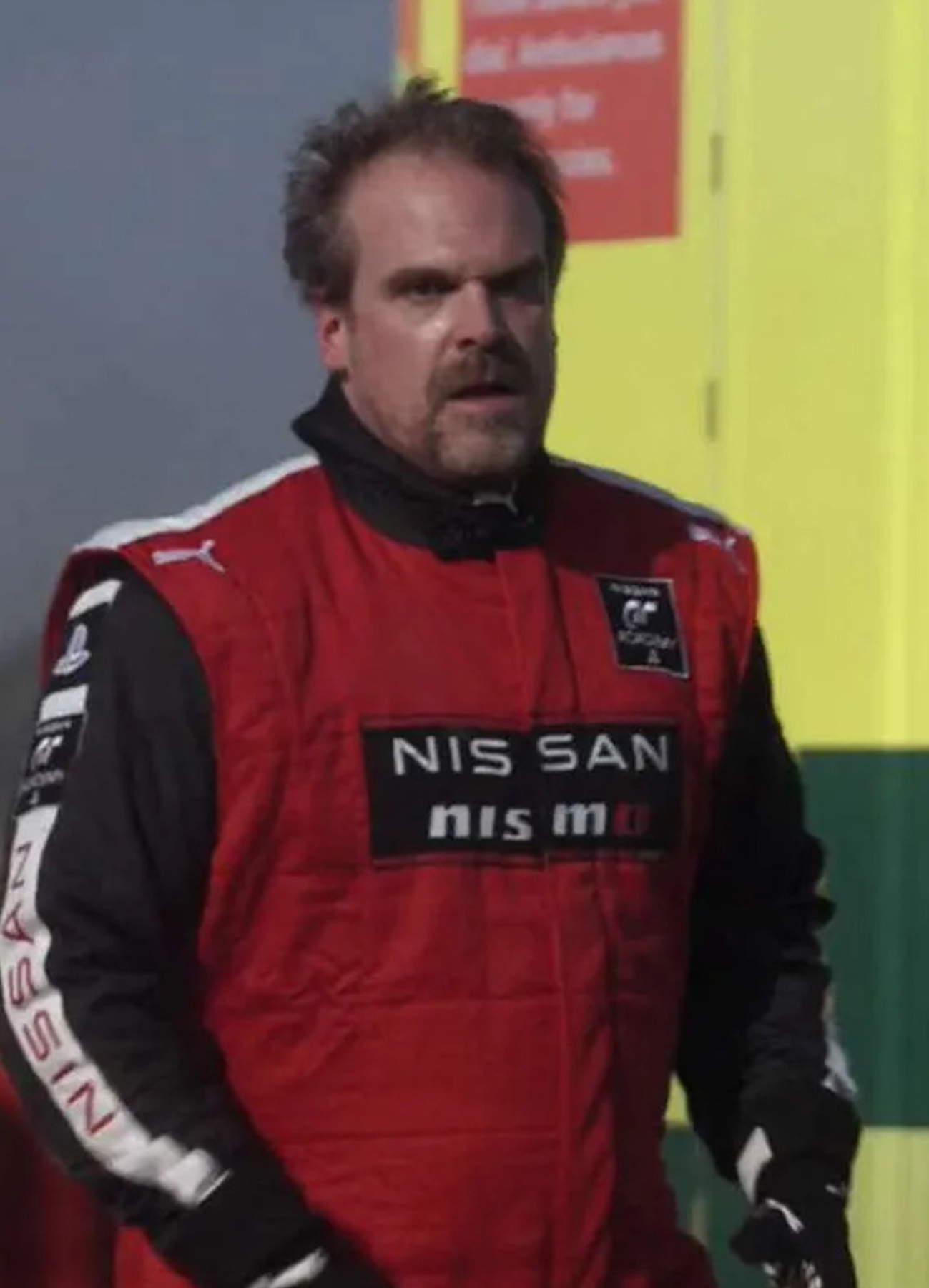 David-Harbour-Gran-Turismo-2023-Red-Vest-01 David Harbour Red Vest