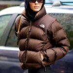 Kendell Jenner North Face Brown Puffer Jacket