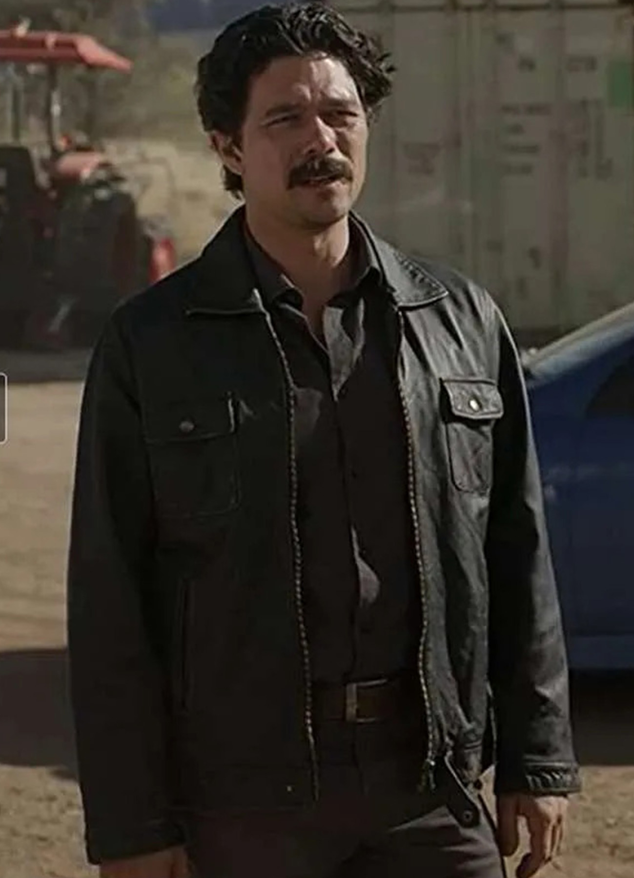 Luke Arnold True Colours Black Leather Jacket-01 Luke Arnold Black Jacket