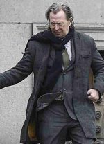 Slow Horses Gary Oldman Season 01 Grey Wool Coat - Image 2
