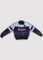 Toronto Raptors Satin Varsity Jacket - Image 5