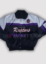 Toronto Raptors Satin Varsity Jacket - Image 4