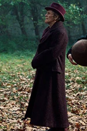 Willem Dafoe Maroon Coat