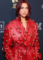 Dua Lipa Grammy Red Coat