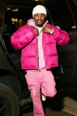Lil Tjay Chrome Hearts Pink Puffer