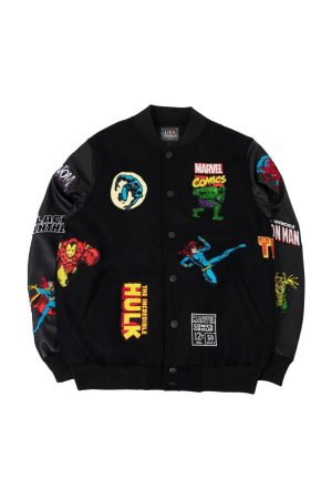Marvel Black Varsity Jacket