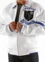 Pelle Pelle American Rebel White Blue Jacket
