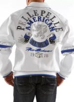 Pelle Pelle American Rebel White Blue Jacket - Image 2