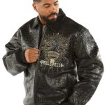 Pelle Pelle Grandmaster Black Croc Jacket