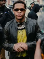 Devin Haney NYC 2024 Black Leather Jacket
