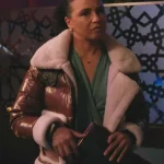 Elsbeth 2024 Carra Patterson Brown Fur Puffer Jacket