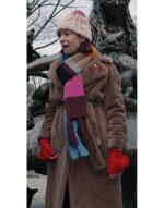 Elsbeth 2024 Carrie Preston Brown Teddy Coat