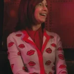 Elsbeth 2024 Carrie Preston Lips Print Cardigan