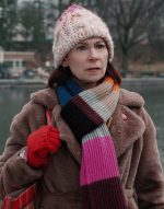 Elsbeth 2024 Carrie Preston Brown Teddy Coat - Image 2