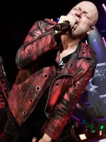 Michael Kiske Halloween Music Festival Red Leather Jacket - Image 2