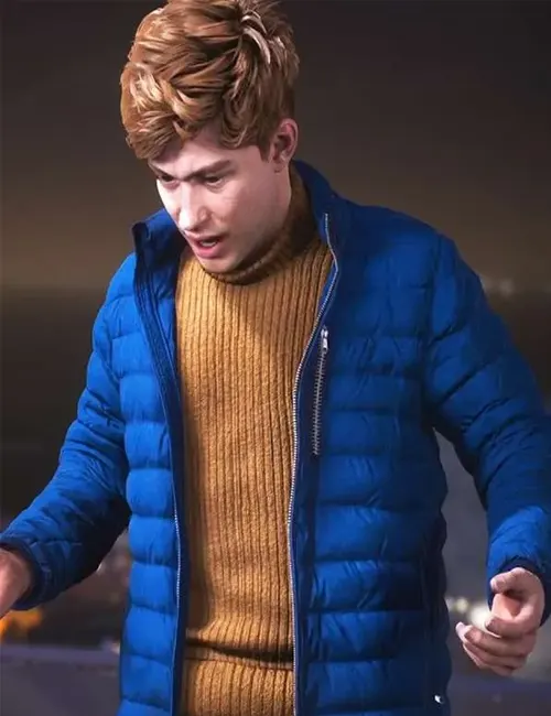 Harry-Osborn-Spider-Man-2-Blue-Puffer-Jacket Harry Osborn Spider-Man 2 Blue Puffer Jacket - Image 1