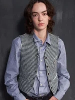 Brigette Lundy-Paine I Saw the TV Glow 2024 Houndstooth Vest