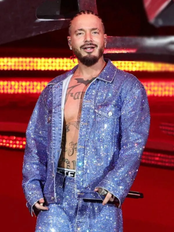 J-Balvin-Coachella-2024-Blue-Jacket J Balvin Coachella 2024 Blue Jacket - Image 1