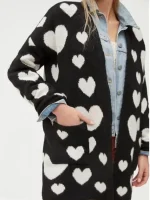 Big Mood 2024 Nicola Coughlan Heart Print Cardigan - Image 2