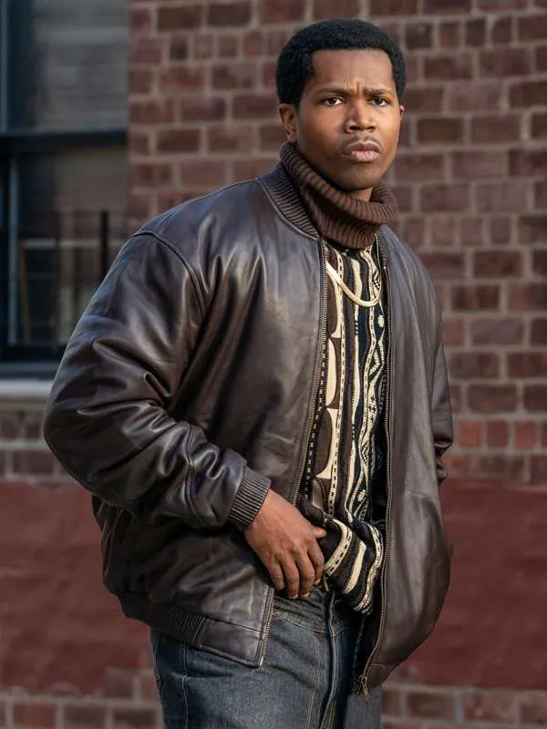 Power-Book-III-Raising-Kanan-S02-Worrell-Brown-Leather-Jacket Worrell Power Book III Raising Kanan S02 Brown Leather Jacket - Image 1