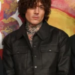 Oliver Sykes Black Crop Leather Jacket